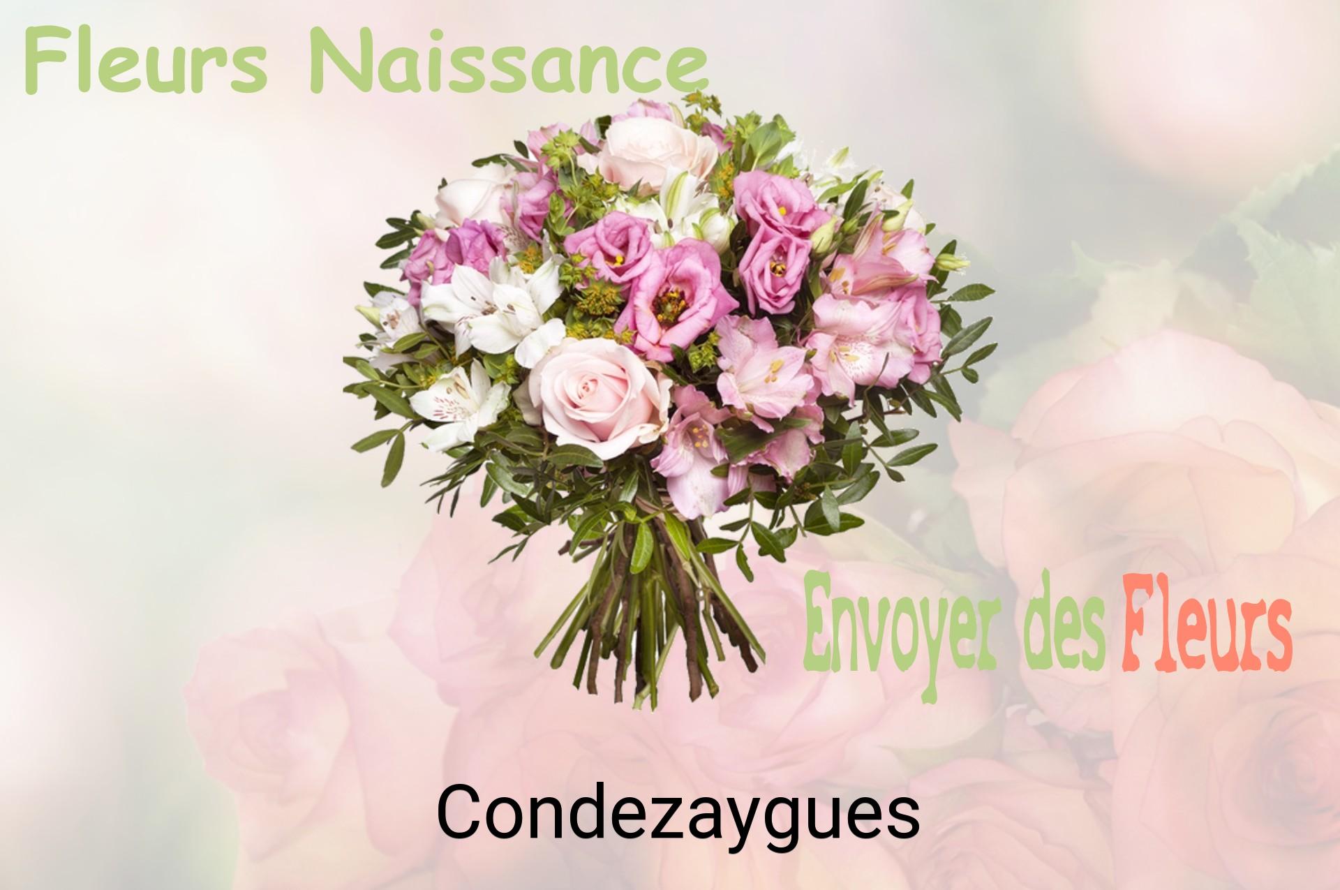 Bouquet de fleurs de naissance livré à Condezaygues